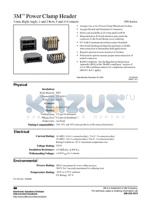 35605-5153-A00PE datasheet - 3M Power Clamp Header