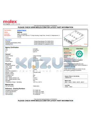 50-57-9004 datasheet - 2.54mm (.100