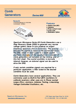 95100 datasheet - Comb Generators