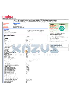 95503-6651 datasheet - 6/4 JACK SMT VERSION