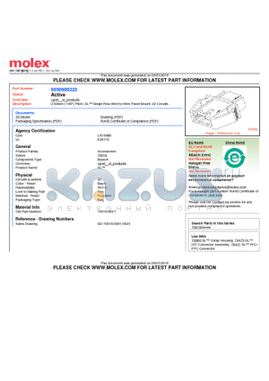 50-65-0222 datasheet - 2.54mm (.100