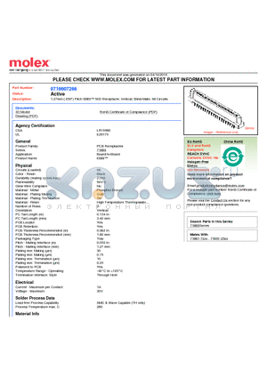 71660-7268 datasheet - 1.27mm (.050