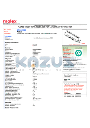 71660-7630 datasheet - 1.27mm (.050