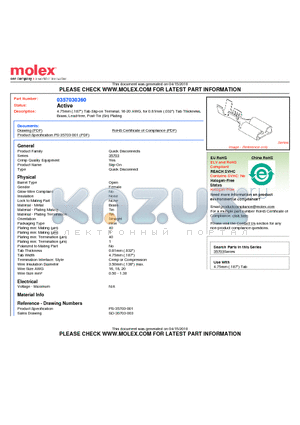 35703-0360 datasheet - 4.75mm (.187