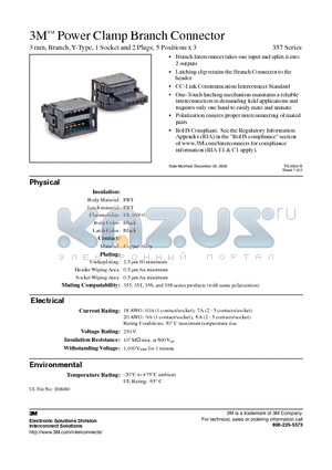 35715-L010-B00AK datasheet - 3M Power Clamp Branch Connector