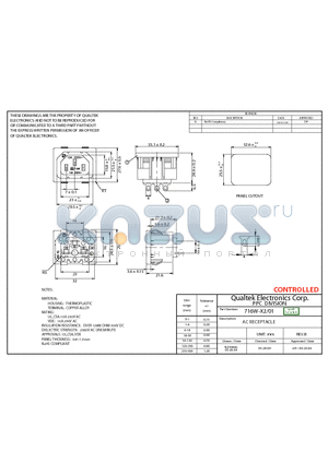 716W-X2-01 datasheet - AC RECEPTACLE