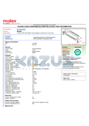 71743-1041 datasheet - 1.27mm (.050