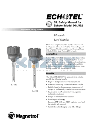 961 datasheet - SIL Safety Manual for Echotel Model 961/962