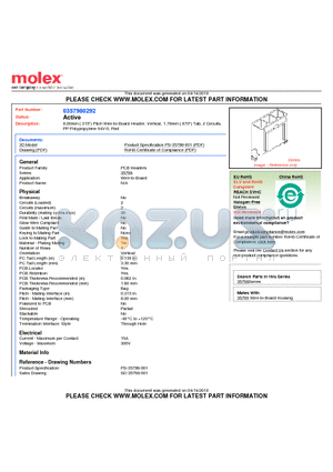 35798-0292 datasheet - 8.00mm (.315