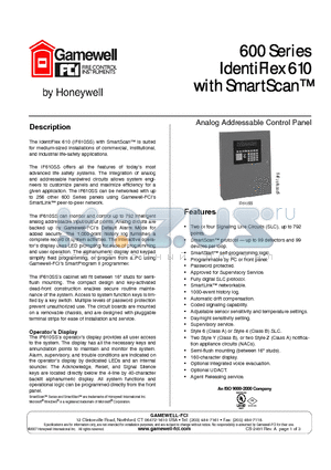 71810 datasheet - Analog Addressable Control Panel