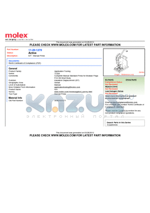 0011-20-1270 datasheet - IDT - Manual Press