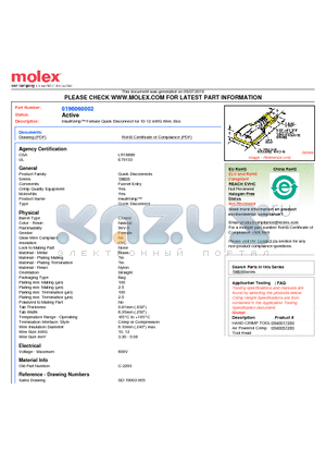 19606-0001 datasheet - InsulKrimp Female Quick Disconnect for 10-12 AWG Wire, Box