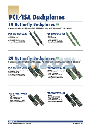 969K610301E datasheet - PCI/ISA Backplanes