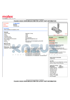 0011-40-2131 datasheet - Terminator Die