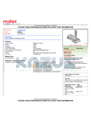 0011-40-2151 datasheet - Terminator Die