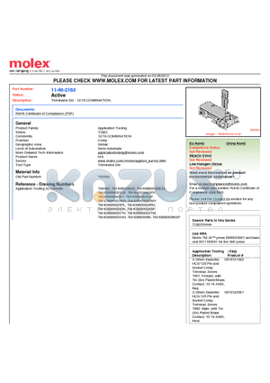 0011-40-2163 datasheet - Terminator Die - 12/18 COMBINATION