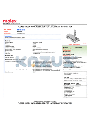 0011-40-2212 datasheet - Terminator Die