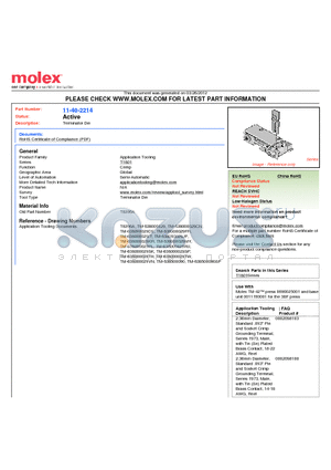 0011-40-2214 datasheet - Terminator Die