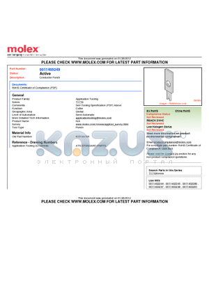 0011-40-5249 datasheet - 0011405249