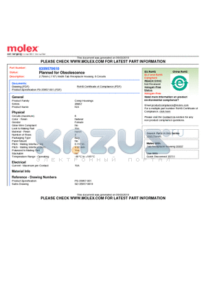 35957-0610 datasheet - 2.79mm (.110