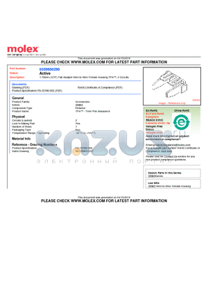 35965-0290 datasheet - 1.78mm (.070