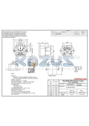 719W-00-03 datasheet - AC RECEPTACLE