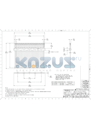 71989-4002 datasheet - .075 PITCH LFH INSERT - MOLDED TERMINAL STRIP 24 CKT. MALE (SALES DWG)