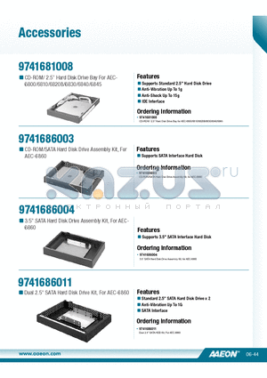 9741686004 datasheet - Supports 3.5 SATA Interface Hard Disk