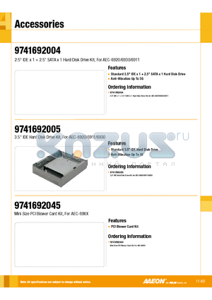 9741692005 datasheet - Standard 3.5 IDE Hard Disk Drive