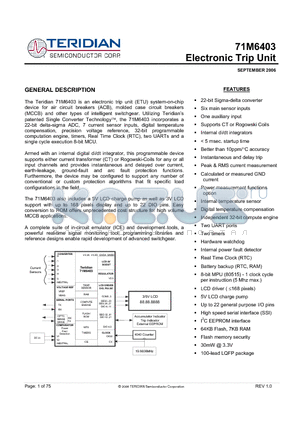 71M6403 datasheet - Electronic Trip Unit