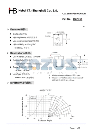 980PY9C datasheet - FLUX LED