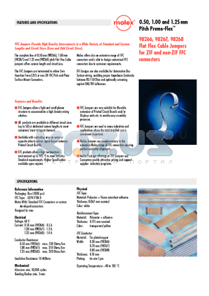 98267 datasheet - Pitch Premo-Flex