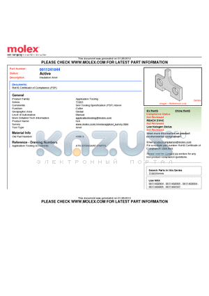 001124-1044 datasheet - Insulation Anvil