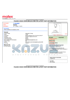 0011390001 datasheet - IDT - Manual - Tool Kit