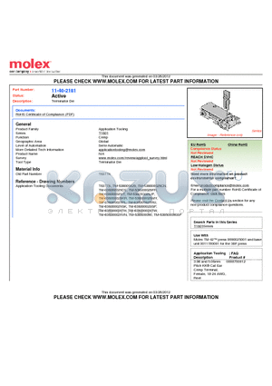 001140-2181 datasheet - Terminator Die