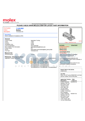 0011402001 datasheet - Terminator Die