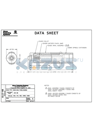 99-2713 datasheet - NON-SELF-RELEASING