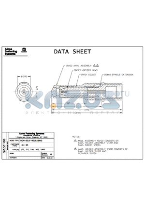 99-2725 datasheet - NON-SELF-RELEASING