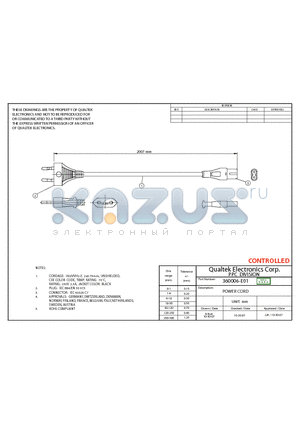 360006-E01 datasheet - POWER CORD