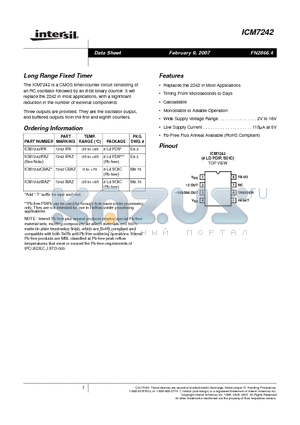 7242IBAZ datasheet - Long Range Fixed Timer