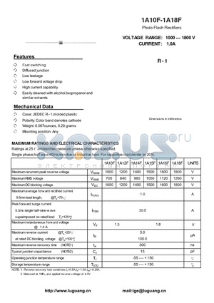 1A10F datasheet - Photo Flash Rectifiers