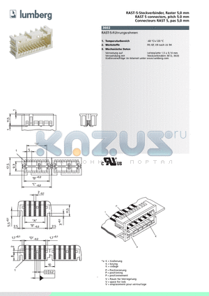 360202 datasheet - RAST-5-Steckverbinder, Raster 5,0 mm