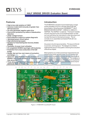 99026 datasheet - HALF BRIDGE DRIVER Evaluation Board