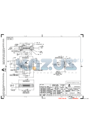 72547-201F datasheet - SCA2 PLUG CONNECTOR STRADDLE MOUNT