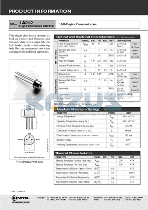 1A212 datasheet - High-Performance DUPLEX(Half-Duplex Communication)