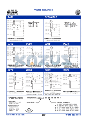 9976 datasheet - PRINTED CIRCUIT PINS