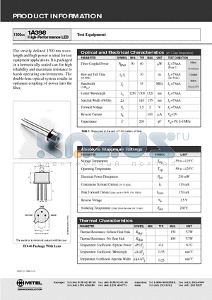1A398 datasheet - High-Performance LED(Test Equipment)