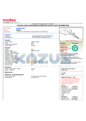 50061-8100 datasheet - 1.25mm (.049