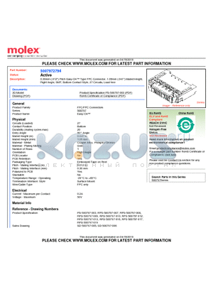 500797-2794 datasheet - 0.30mm (.012