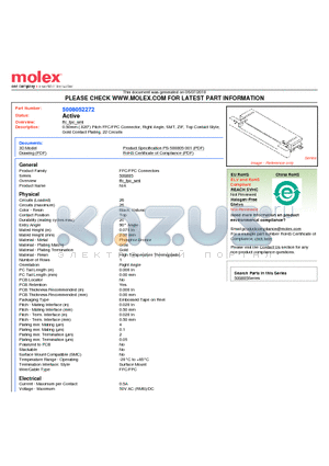 5008052272 datasheet - 0.50mm (.020